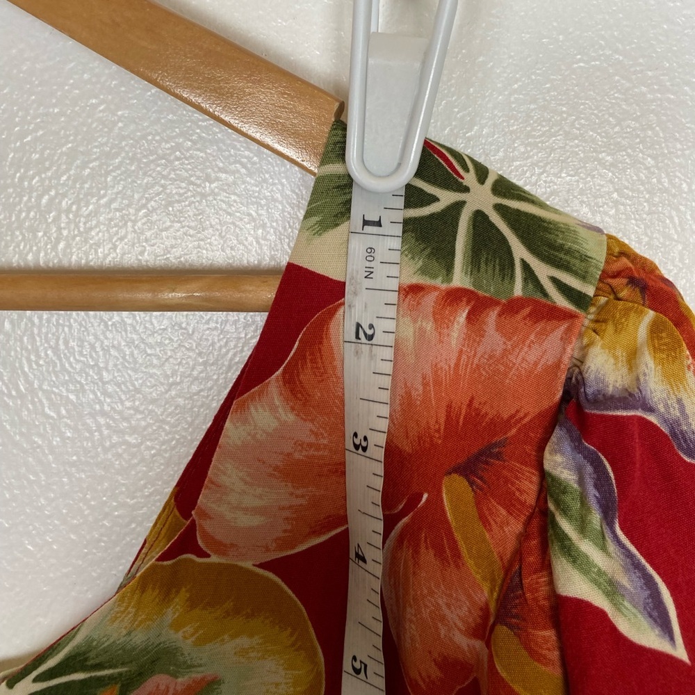 Hilo Hatties The Hawaiian Original Mumu Floral Maxi Dress 2XL Red USA Tropical‎ - Picture 6 of 9